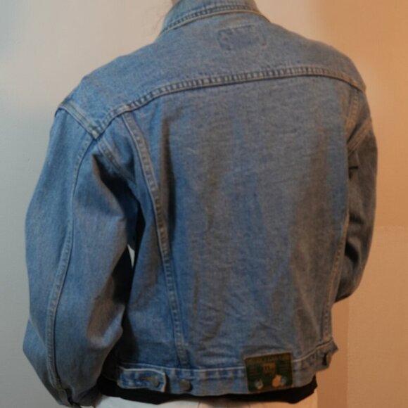 Vintage District Gasoline Denim Jean Jacket - Oversized Trucker Style - Size M - Picture 2 of 6